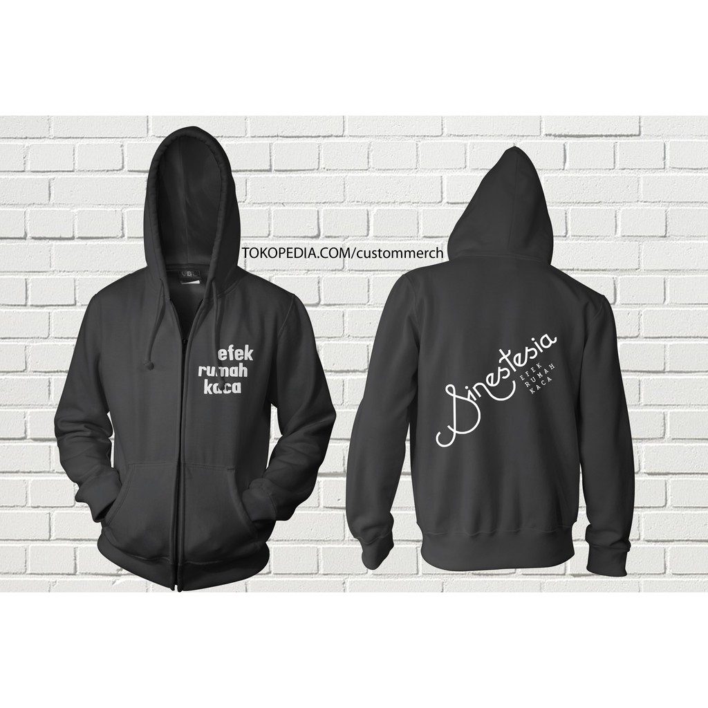 SWEATER HOODIE ZIPPER BAND ERK EFEK RUMAH KACA SINESTESIA