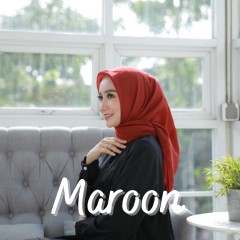 Bella Square Hijab Segiempat | Kerudung Laudya Pollycotton PART 2-Maroon