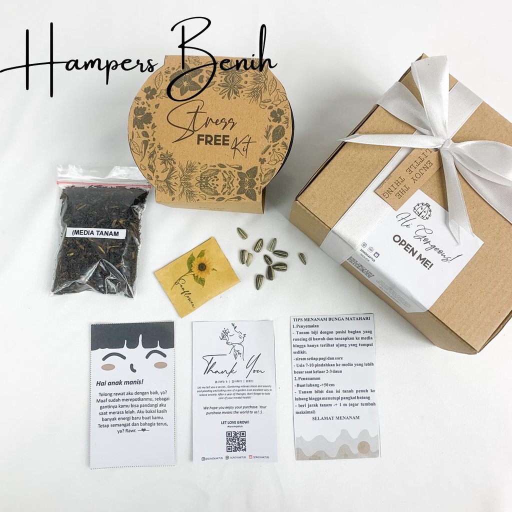 Hampers Grow Kit | Planting Kit | Hampers Gift |  Birthday | Hampers Lebaran | Wedding Souvenir | Christmas Hampers | Valentine Gift