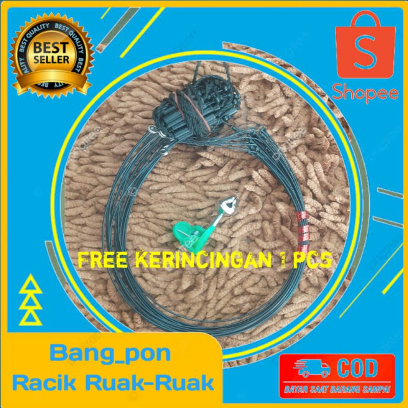 JERAT RACIK  BURUNG RUAK RUAK WAK WAK RACIK GANTUNG JEBAKAN BURUNG RUAK RUAK JONTROT