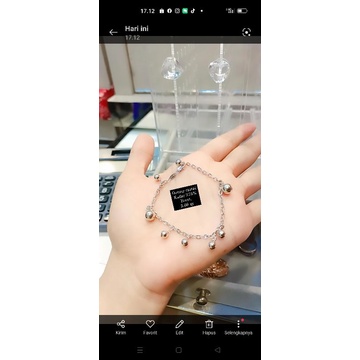 gelang rantai putih asli emas