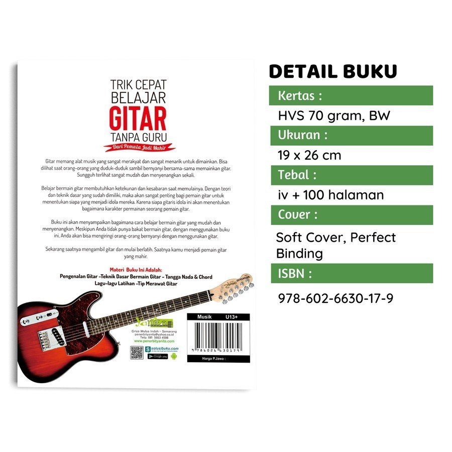 Buku Trik Cepat Belajar Gitar Tanpa Guru - Dian Ayu