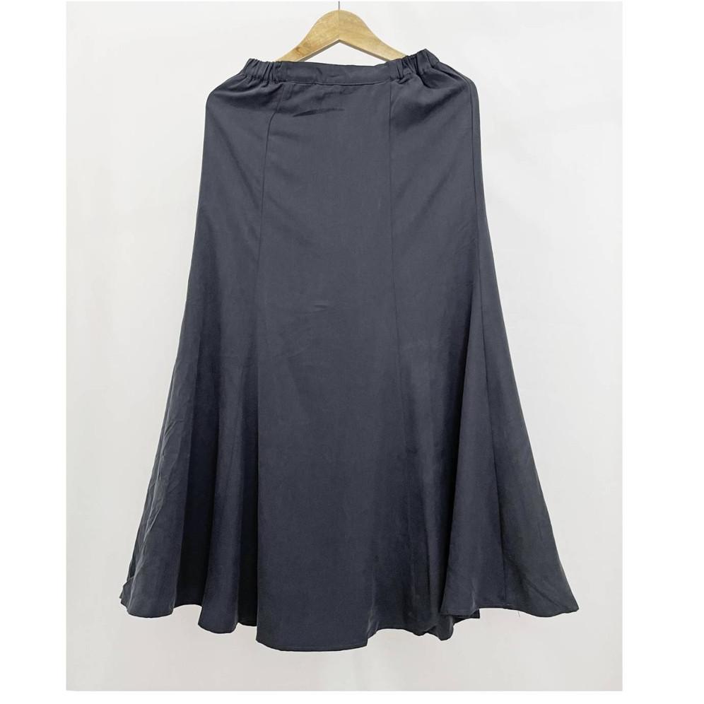 NIKO CHARCOAL N FLARE HIGH RISE MAXI SKIRT | MR.21Jl22ι