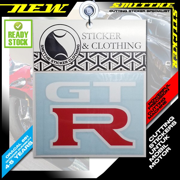 Stiker GTR Logo Cutting Sticker 2W Aksesoris untuk Mobil Motor