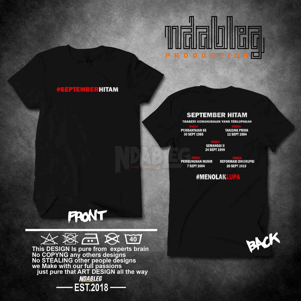 Kaos september hitam menolak lupa