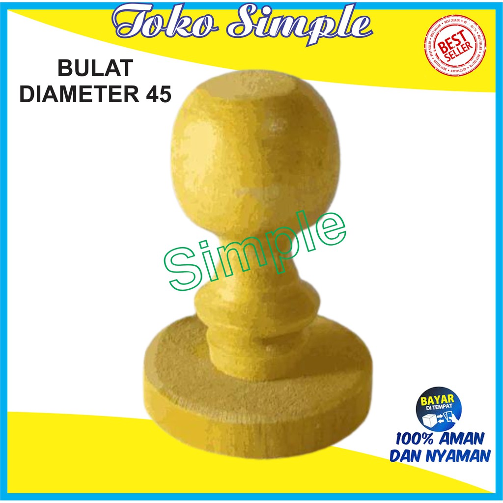 GAGANG STEMPEL KAYU BULAT DIAMETER 45 / GAGANG KAYU MURAH