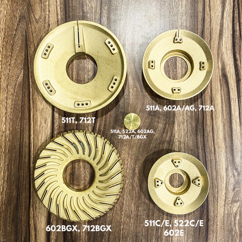 Burner Kompor Rinnai 511, 522, 602, 712 LENGKAP DAN ASLI RINNAI (kuningan asli)