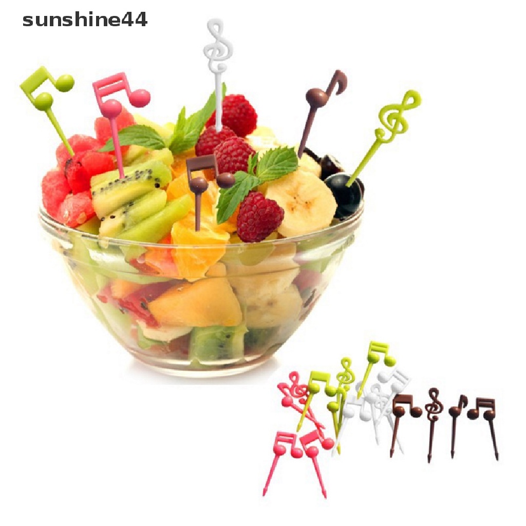 Sunshine 1 Set Garpu Buah / Snack Mini Bentuk Kartun Hewan Untuk Anak