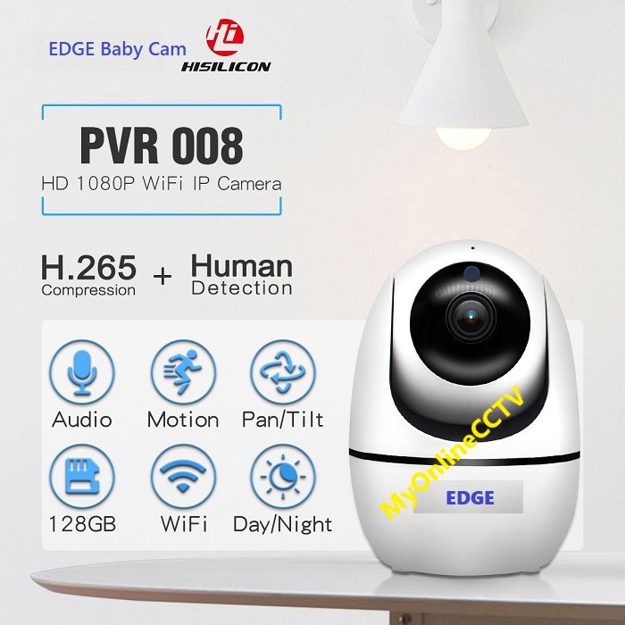 Edge IP Camera Baby Smart Track Asli 2MP Wireless Kamera CCTV Wifi