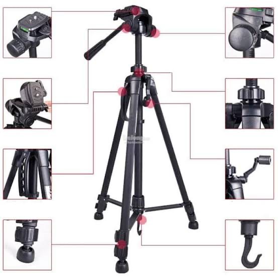 Tripod weifeng wt-3520 wt3520 full black series