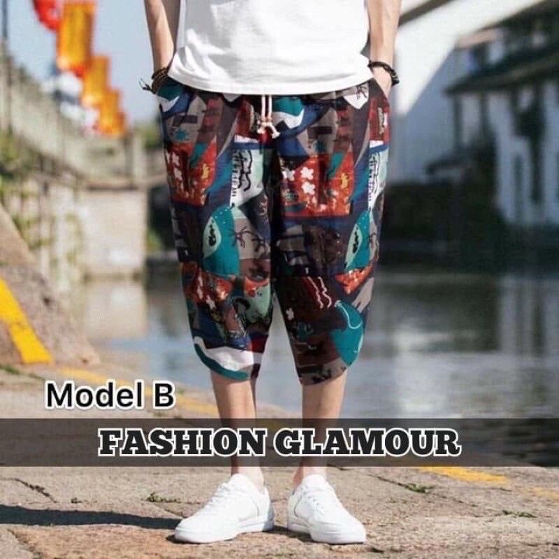 HR2B CELANA HAREM LINEN IMPORT SIRWAL PRIA JEPANG HARAJUKU