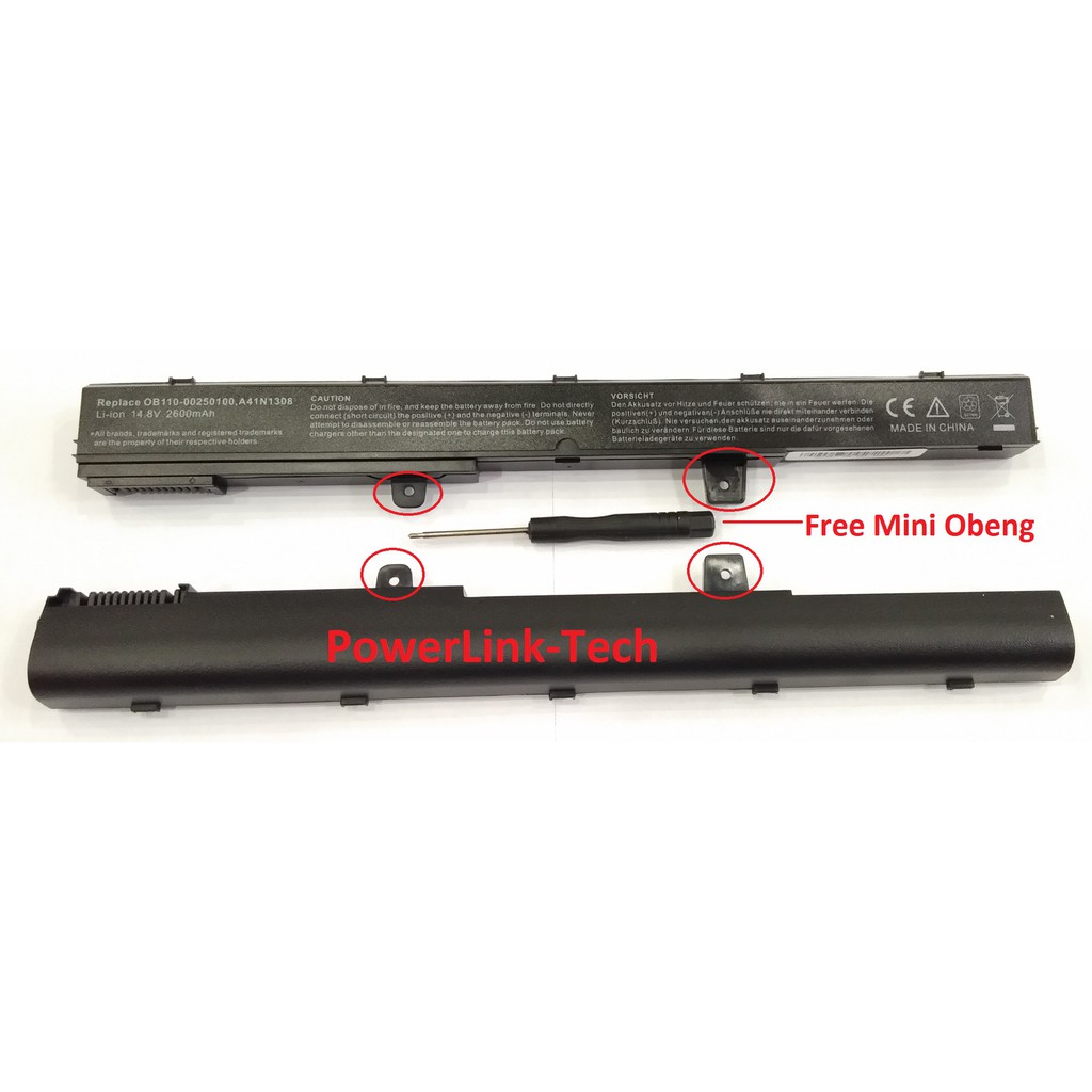 BATERAI BATTERY ASUS D550MAV A41N1308 A31N1319 YU12008-13007D OB110-00250100 A31LJ91 X45LI9C BARU