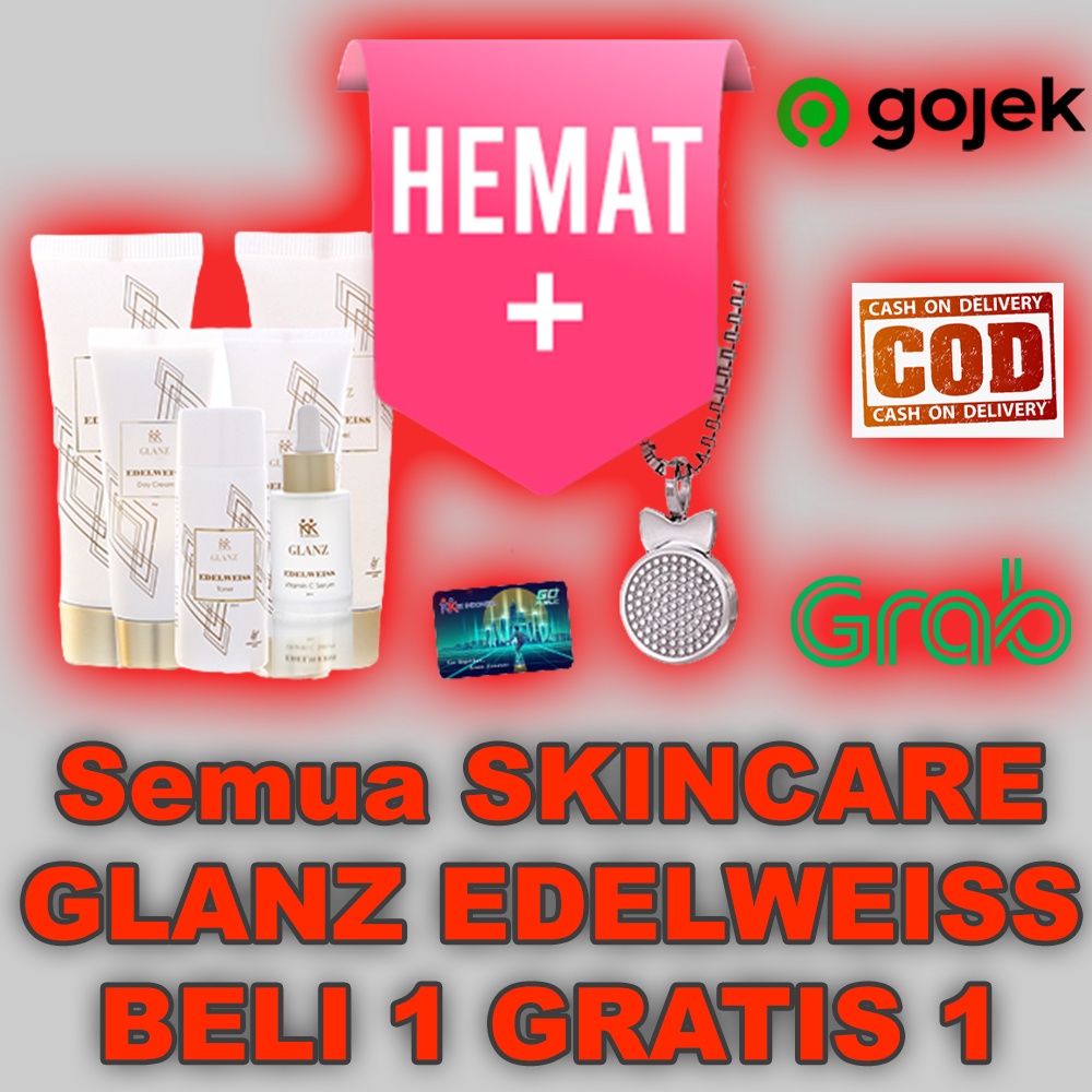 PROMO Glanz Edelweiss Skincare Perawatan Wajah Tinggi Antioksidan ORIGINAL KK Indonesia