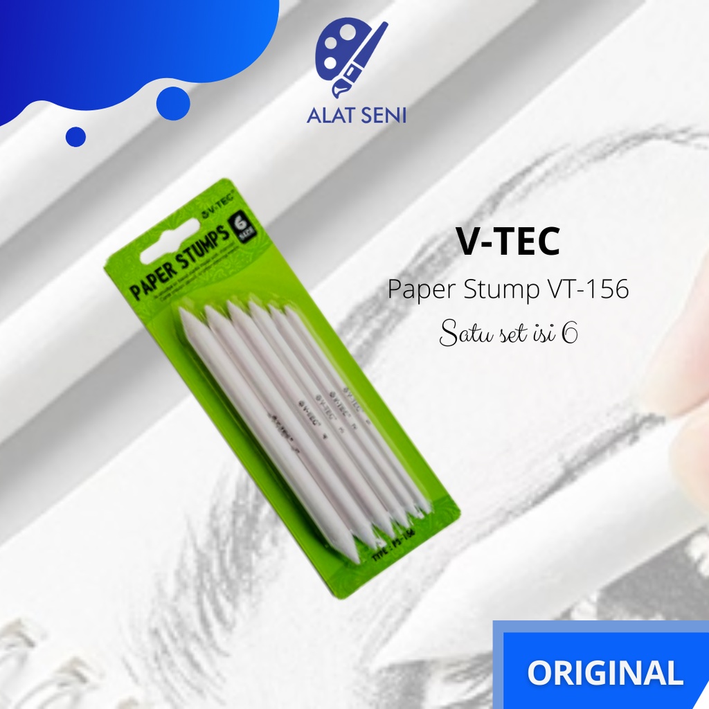 V-TEC Paper Stumps Set 6 Type PP - 156 / Paper Pencils / Paper Stump