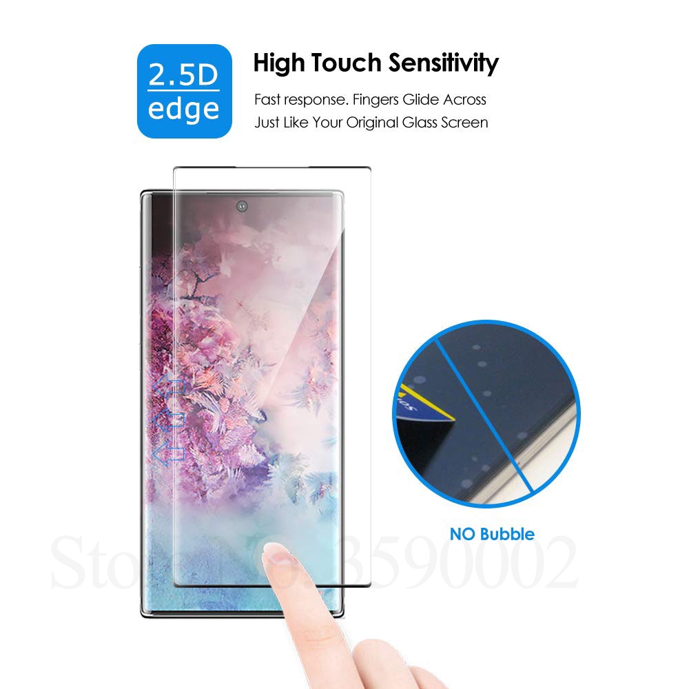 Pelindung Layar Tempered Glass 5D Full Cover untuk Samsung Galaxy Note 10 / 10plus