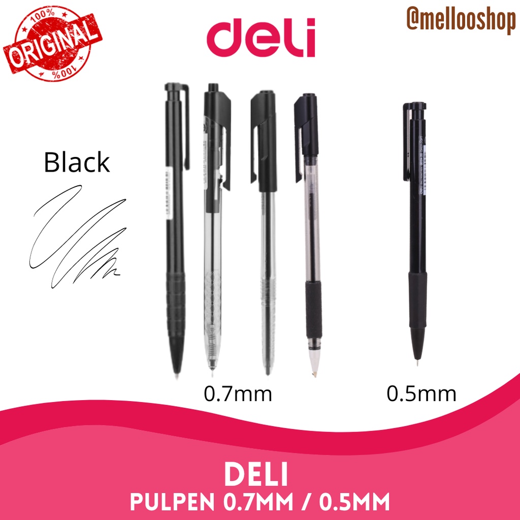 

Pulpen Ball Point Deli 0.7mm/0.5mm