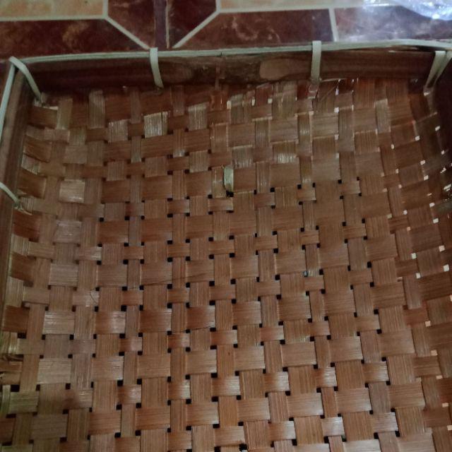 (kot03) Piring Kotak No.3 Natural Ukuran 20 X 20 X 4 Cm