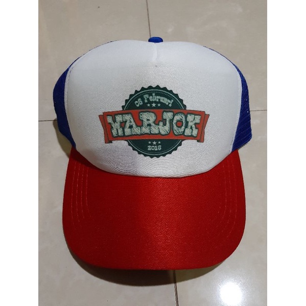 Topi polos topi trucker custom desain sendiri kata2