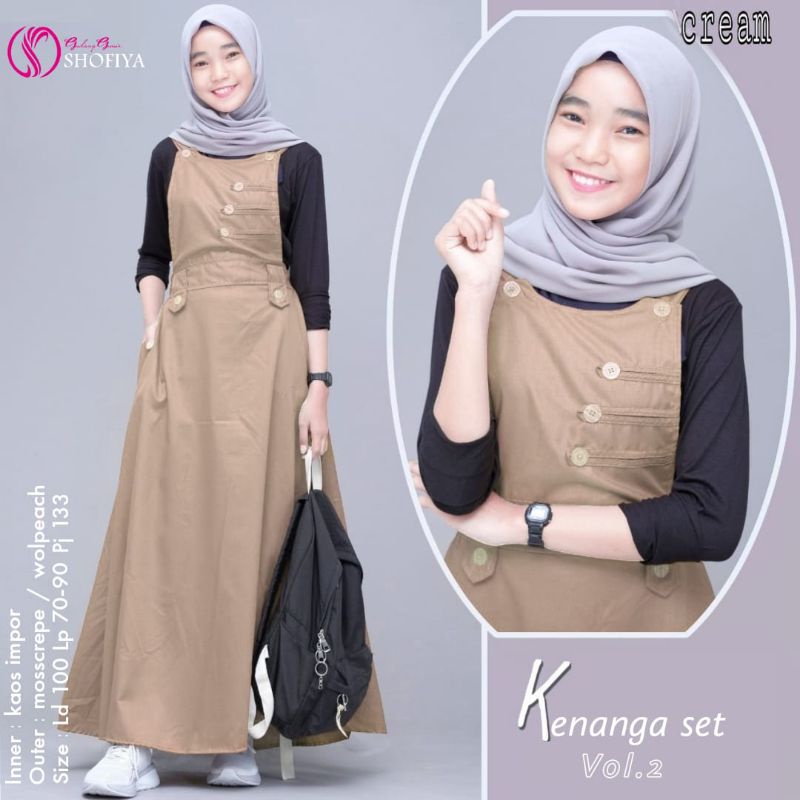 KENANGA OVERALL SET REMAJA KEKINIAN PREMIUM COTTON BEST SELLER BY SHOFIYA