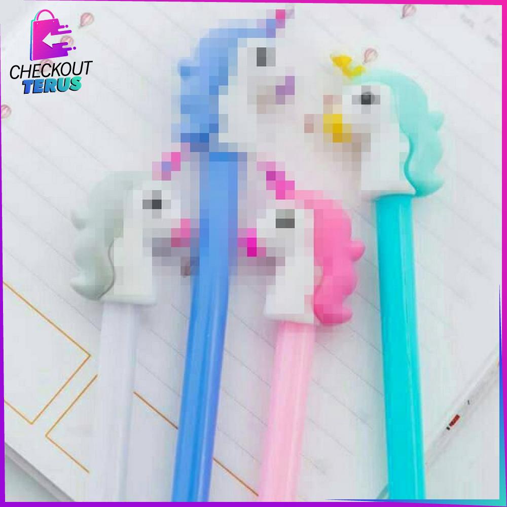 CT A8 Pena Gel Kuda Pony Alat Tulis Stationary Pulpen Cair Motif Karakter Kuda Lucu