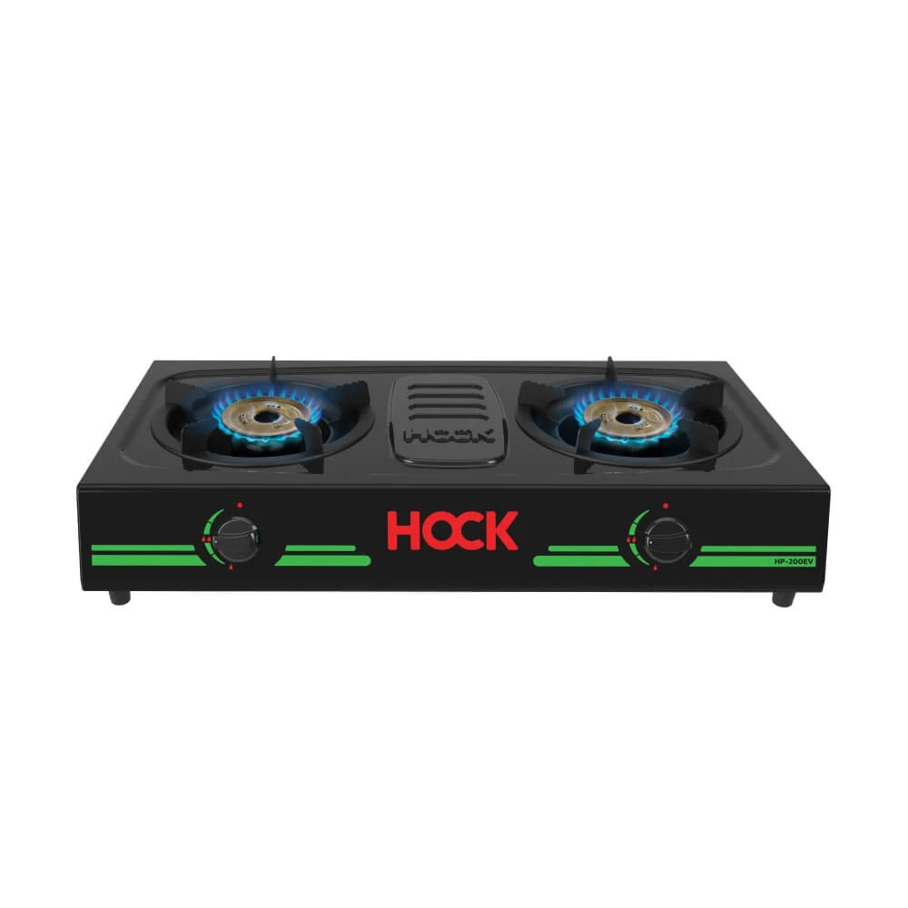 Hock Kompor Gas 2 Tungku Elegant Silver HP-200EV HP 200EV
