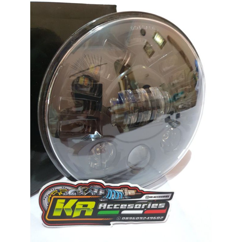 Daymaker lampu depan 19 LED 7" import pnp batok ninja R tiger
