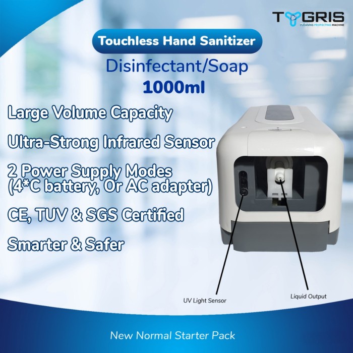 Tygris Hand Sanitizer Touchless Automatic Dispenser (1000ml)