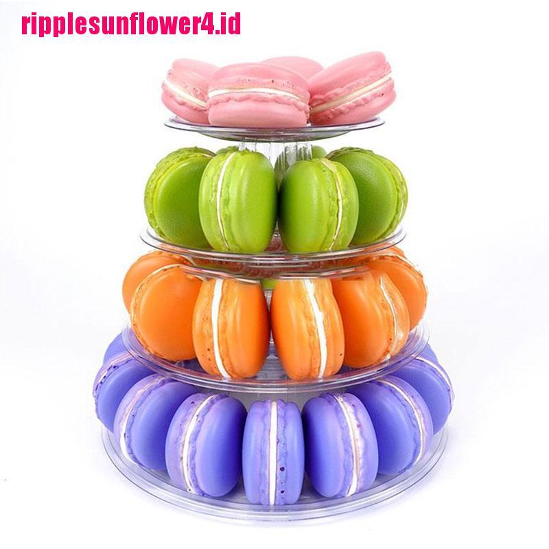 Stand Display Kue Macaron Model Banyak Tingkat Bahan PVC