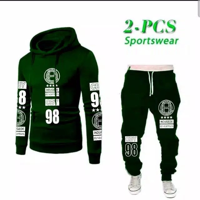 N_S Stelan 1Set Sweater Hoodie Panjang+Celana Jogger Panjang Cby_98