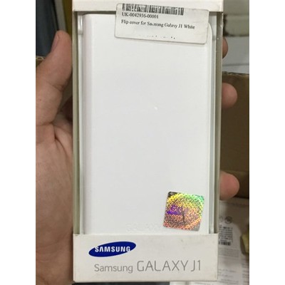 Flip Cover Galaxy J1 Putih Original