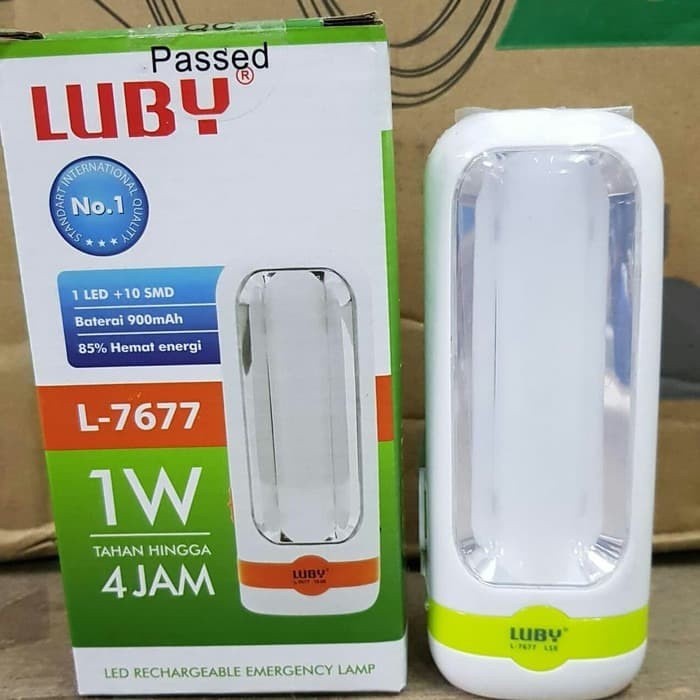 Luby L7677 Senter LED Super Terang / Lampu Emergency 2 in 1 Rechargeable