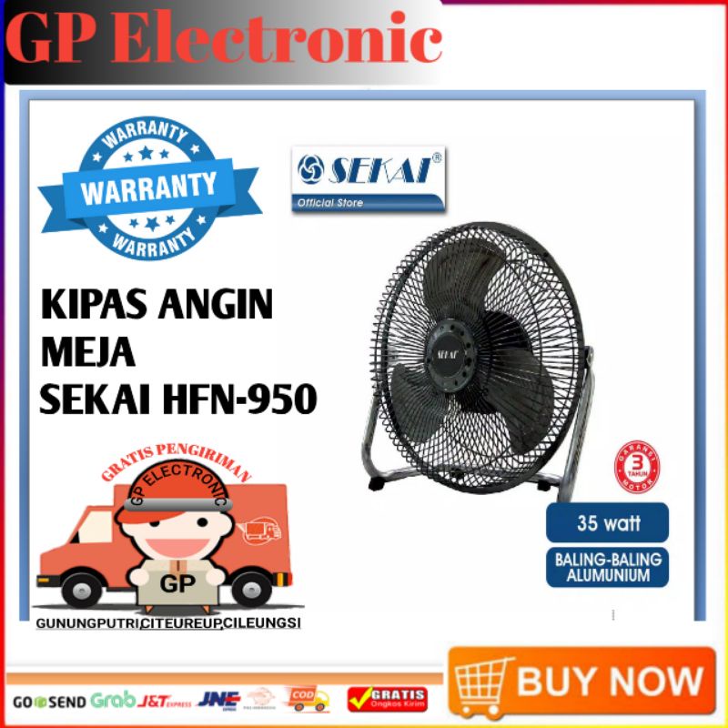 KIPAS ANGIN TORNADO SEKAI HFN-950/KIPAS SEKAI 9"/KIPAS ANGIN BESI SEKAI