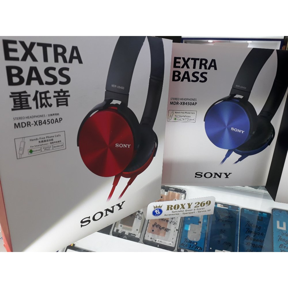 promo HF BANDO SONY XB450 EXTRA BASS ADA MIC BISA TELFON DAN SMULE - Handfree Headset Hedset Hetset