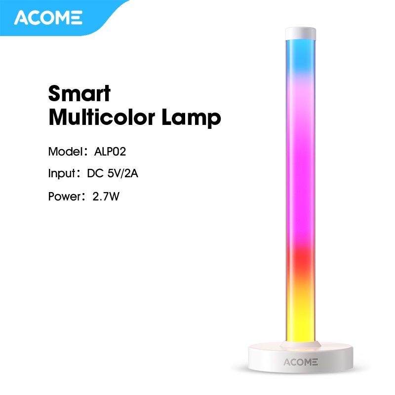 ACOME ALP02 Lampu Stand Sudut Ruang 16 Juta Warna White ORIGINAL