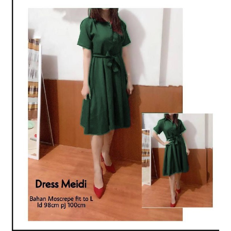 *[MCFK] Dress Meldi / Dress Elegant Wanita / Dress Nadya / Dress Casual / Dress Wanita Casual