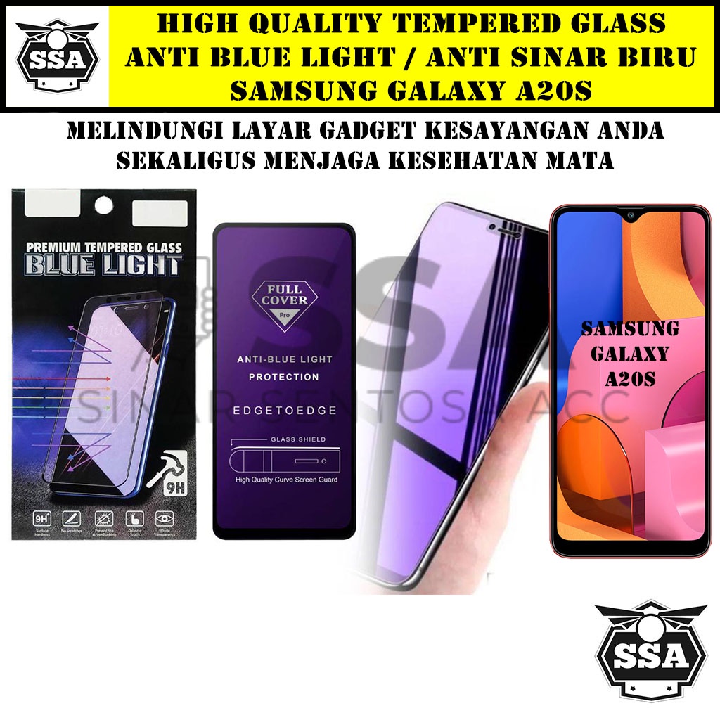 Tempered Glass Samsung Galaxy A20S A 20S Anti Blue Light Anti Sinar Biru Ori Original Hp Pelindung Layar Temper Anti Lecet Gores TG Murah Berkualitas