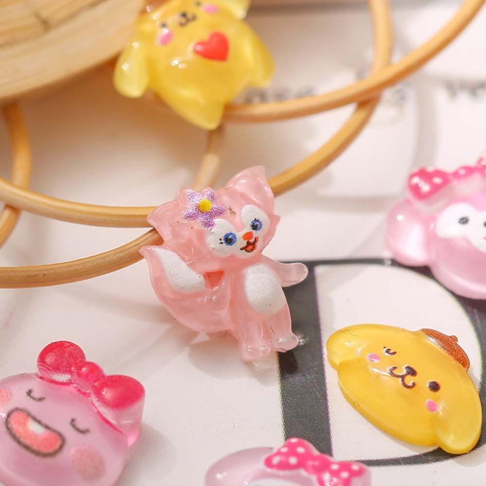 AUGUSTINA Augustina Dekorasi Nail Art Resin Kartun Melody Kawaii Jepang Puding Anjing DIY Perhiasan Nail Art