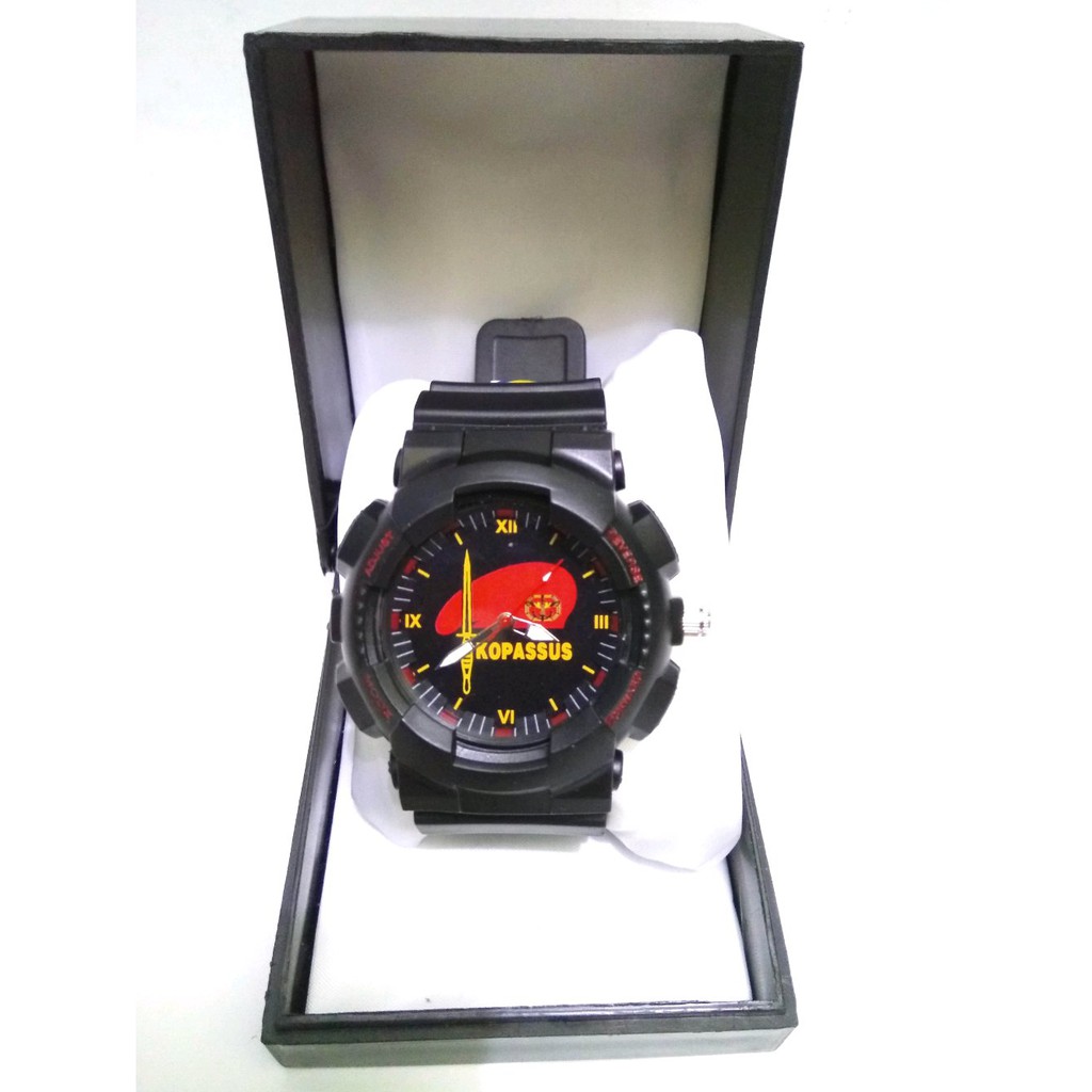 Jam sport Army logo kopassus Diskon