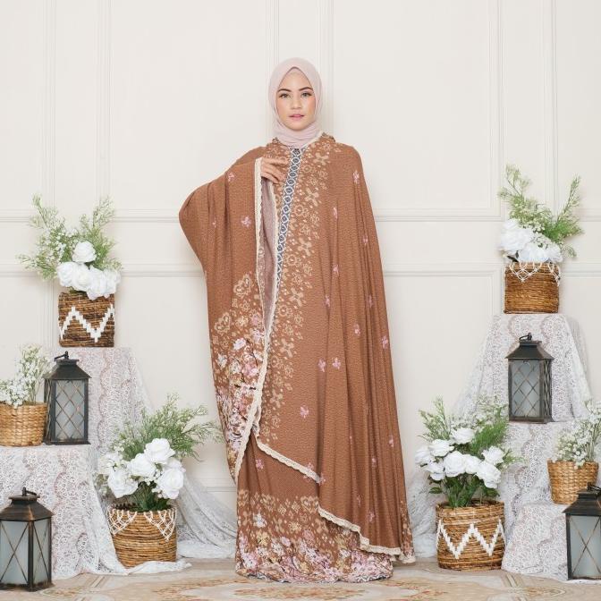 Mukena Zianisa Border Daina Brown Allsize