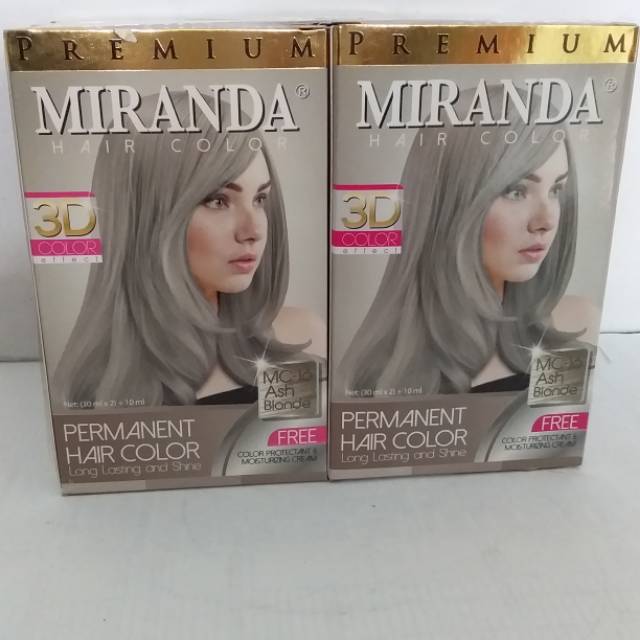  MIRANDA  CAT  PEWARNA RAMBUT  ASH  BLONDE  30 ml Shopee Indonesia