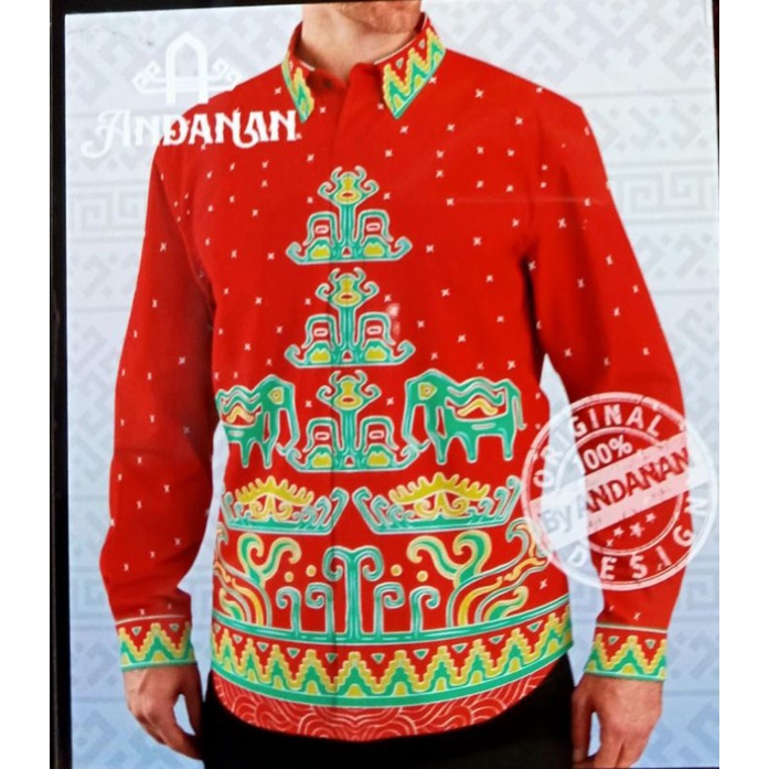 Red Gajah Elegan Bahan Batik Lampung