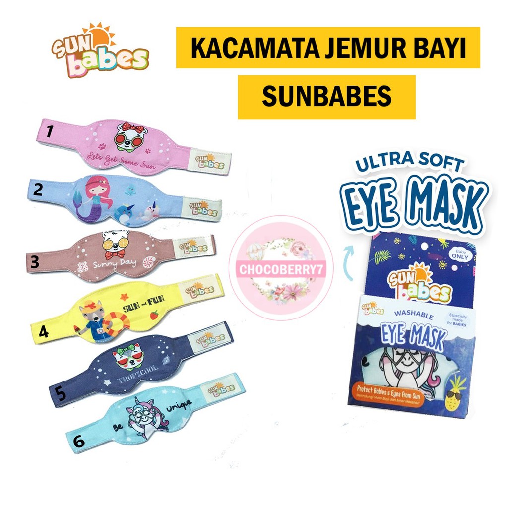 Sunbabes Ultra Soft Baby Eye Mask Kacamata Jemur Bayi Sun Babes Kacamata