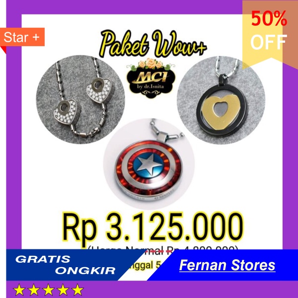 KHUSUS HRI INI Paket Kalung Pendant LSW Twin Love Aura Heart Black Marvel Captain America ORIGINAL
