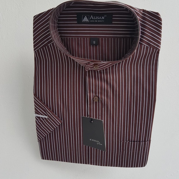 Kemeja Kerah Koko Lengan Pendek Alisan