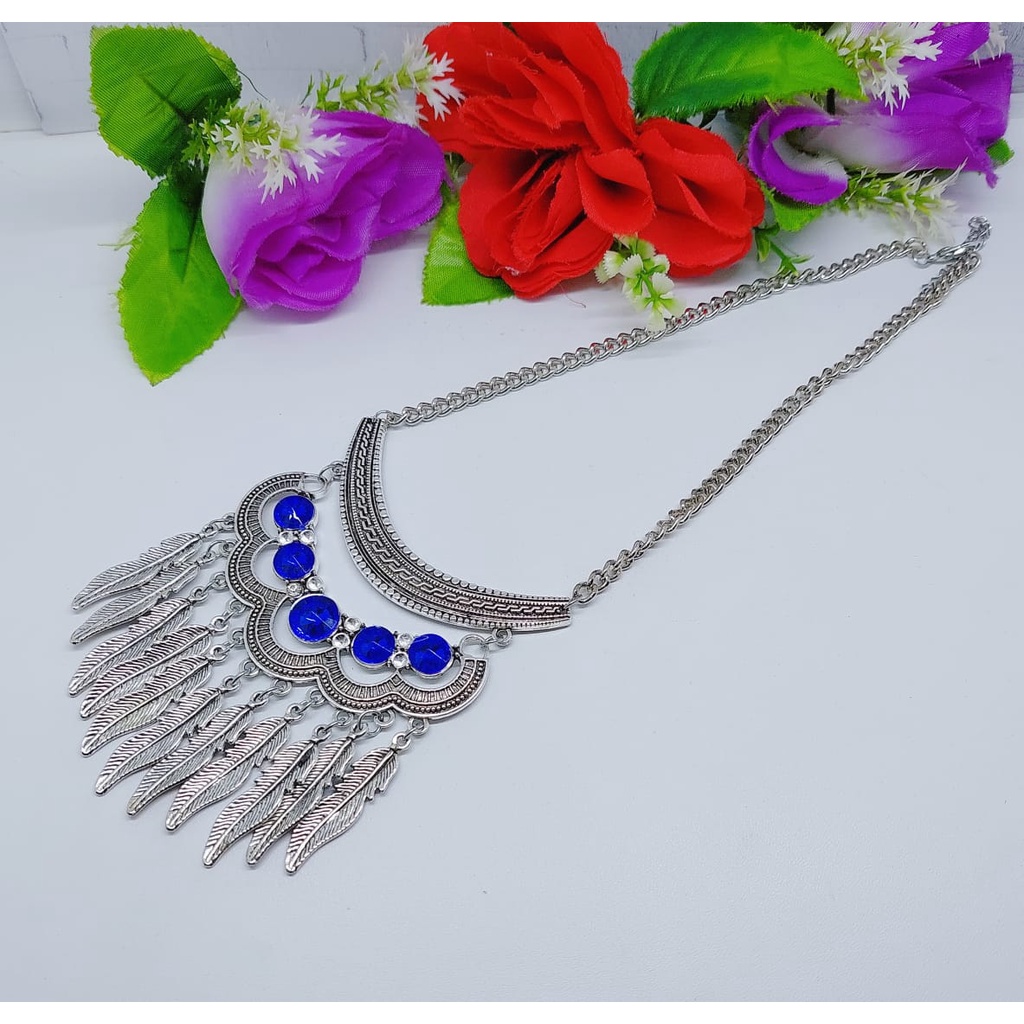 Aksesoris kalung fashion kalung elegan kalung hijab aksesoris cantik kalung daun elegan cantik h-j