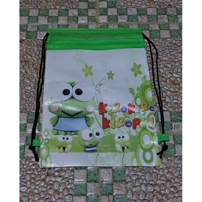 Tas souvenir model tas serut bingkisan snack ulang tahun anak murah(isi 10pcs)