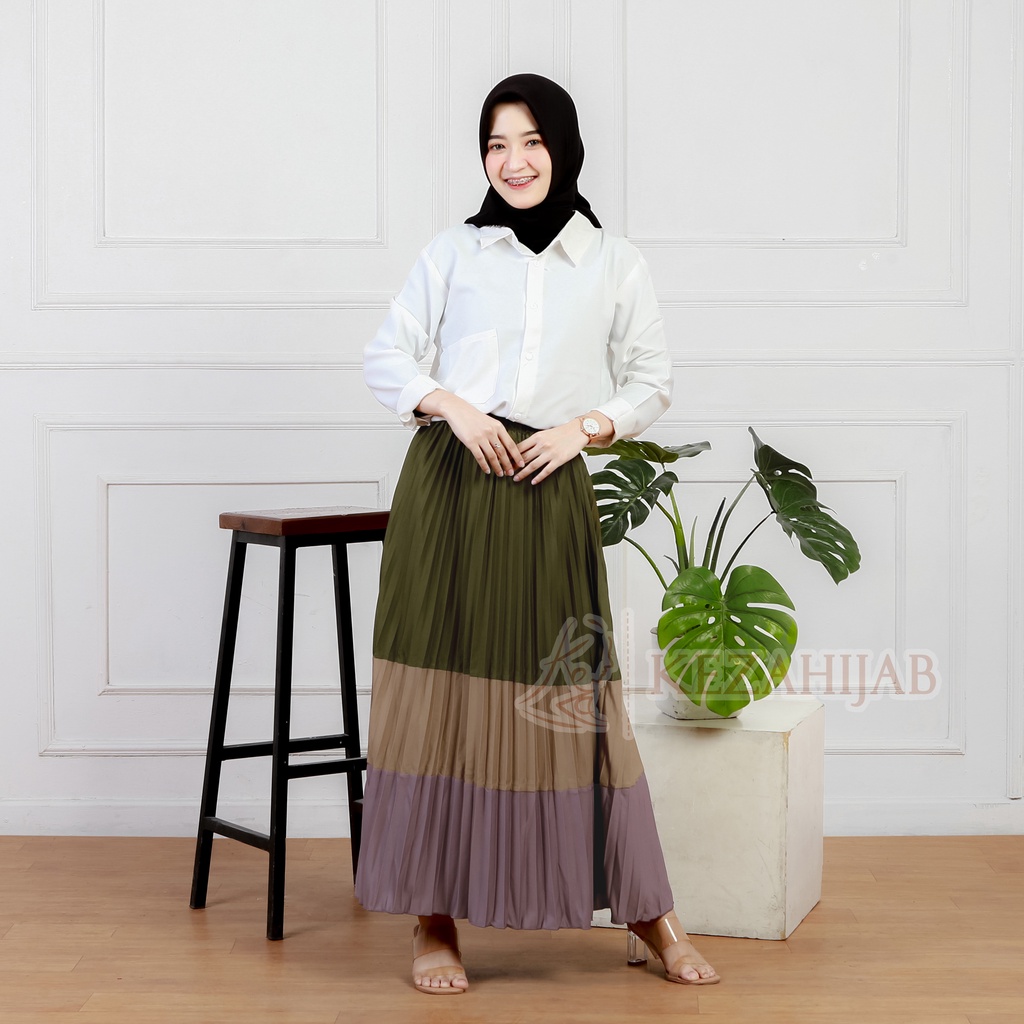 ROK PLISKET MOTIF PREMIUM/Rok Adem By Kezahijab