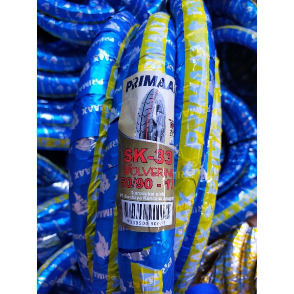 BAN 1PIS MEREK PRIMAX TYPE SK33 DAN SK01 UKURAN 50/90 60/80 70/80 RING 17