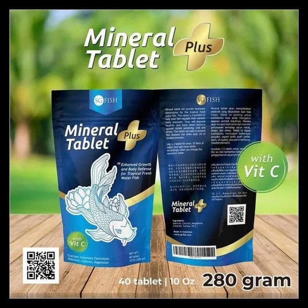 Garam Ajaib Ikan Cupang Mineral Tablet plus Vitamin C Original SG  Vitamin Obat  Guppy Koi Louhan