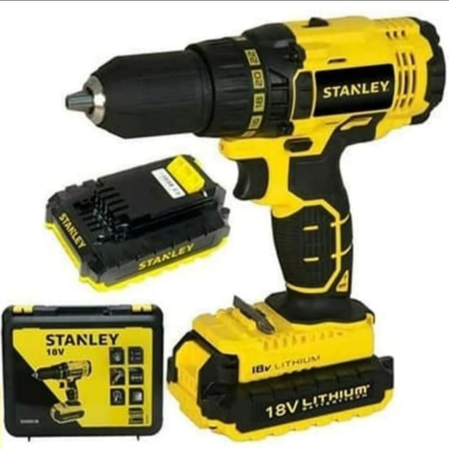 Stanley Bor Cordless Drill Driver 18 Volt SCD20C2K Baterai